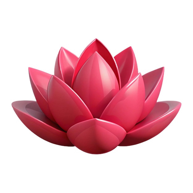 uma escultura de flor vermelha com uma flor vermelha no meio