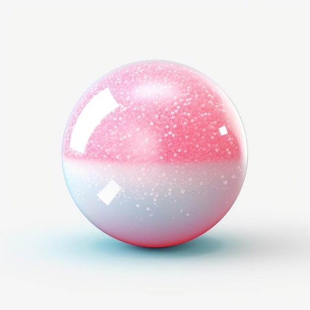 Uma esfera transparente contendo um doce