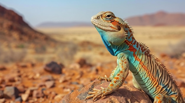 uma espécie rara de lagarto na África