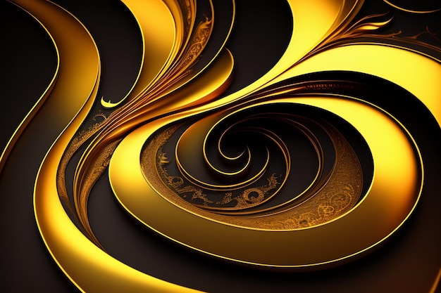 Uma espiral de ouro com a palavra amor nela