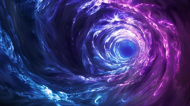 uma espiral roxa é mostrada nesta imagem túnel de fluxo de partículas vórtice espacial ciência e tecnologia da Internet