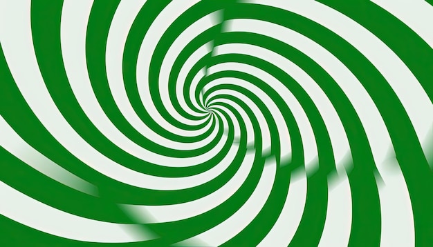 uma espiral verde e branca no estilo da paródia da arte pop