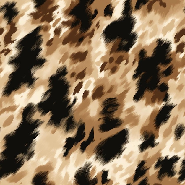 Uma estampa de leopardo marrom e preta está sobre um fundo marrom.