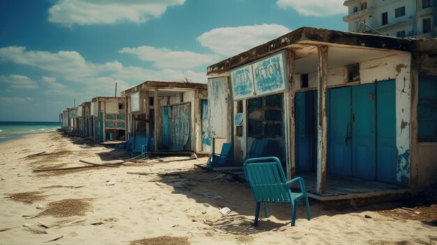 Uma estância balnear abandonada.