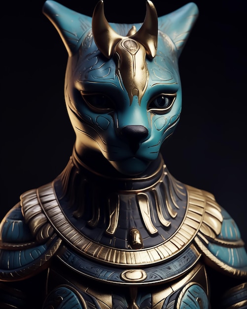 Uma estátua de um gato do filme cat king