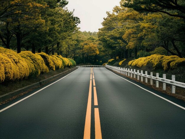 Foto uma estrada com uma linha amarela que diz 