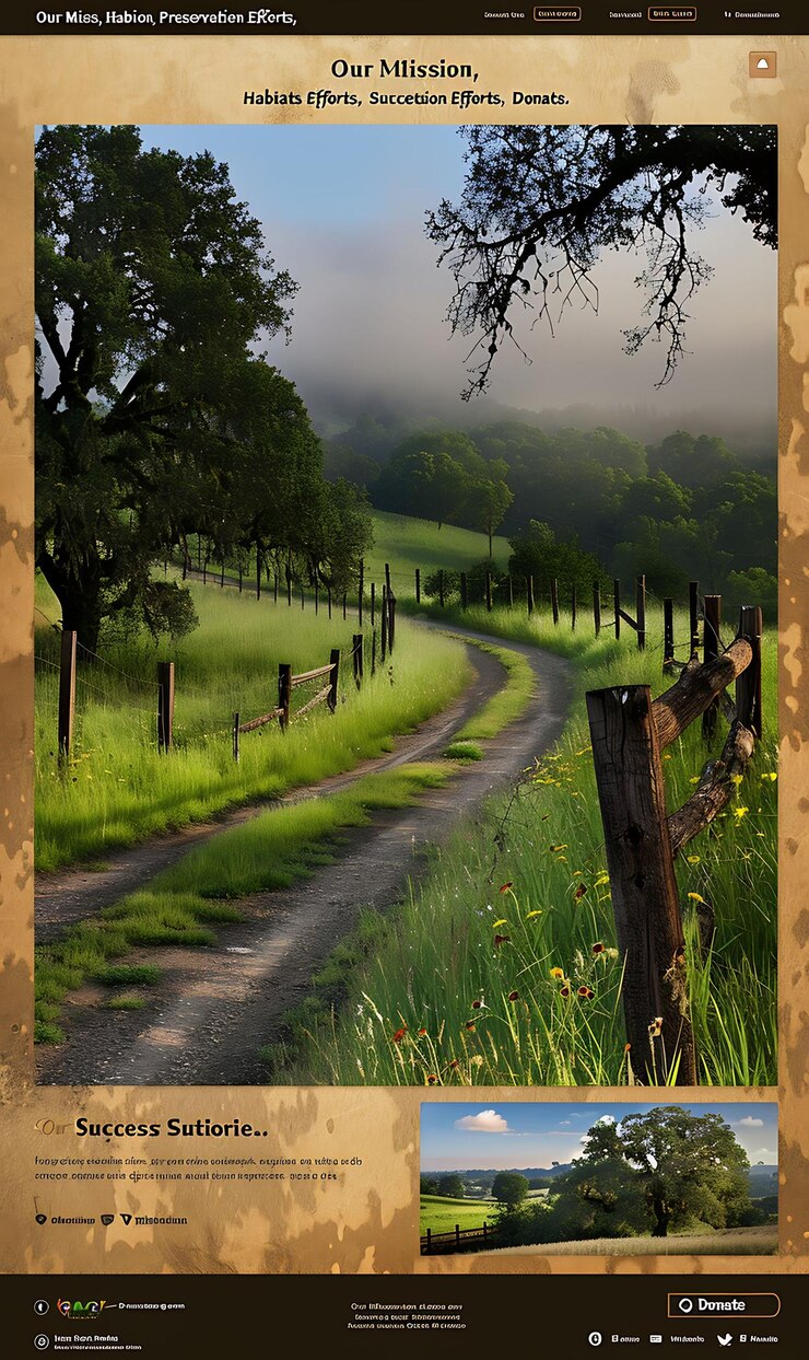 Foto uma estrada de terra com uma cerca e um campo com uma cerca no meio