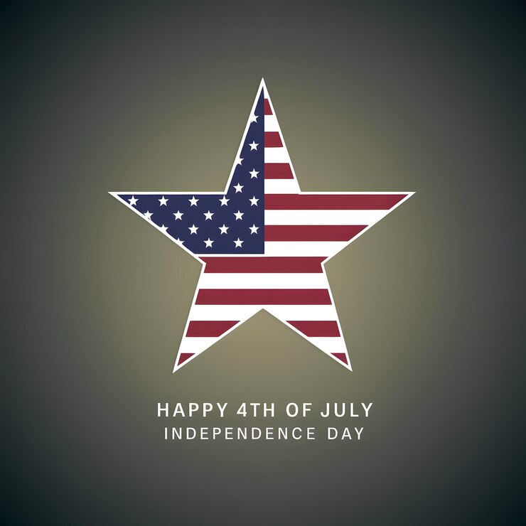 Foto uma estrela com as palavras " feliz dia da independência ".