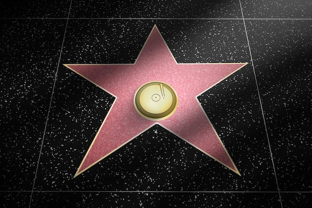 Uma estrela na calçada da fama de hollywood