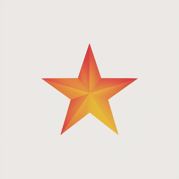 uma estrela vermelha com triângulos laranjas é desenhada em um círculo vermelho