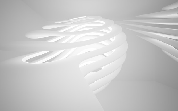 Uma estrutura em espiral branca com um desenho em espiral.