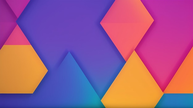 Uma excelente imagem de um fundo abstrato colorido com triângulos AI Generative