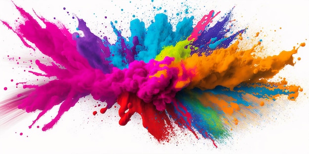 Uma explosão colorida de cores é mostrada nesta imagem.