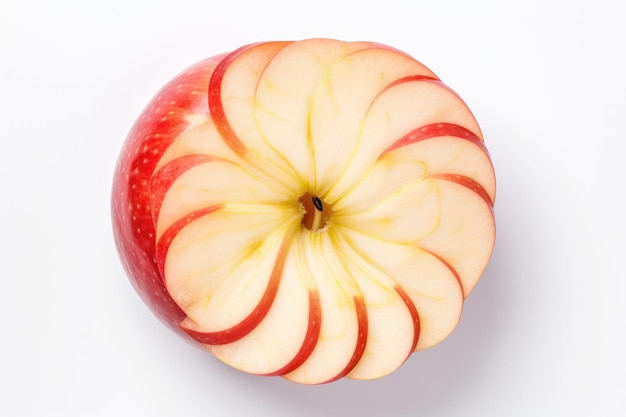 Uma fatia de maçã isolada com fundo branco