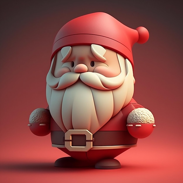 Uma figura de papai noel com fundo vermelho e a palavra papai noel na frente.