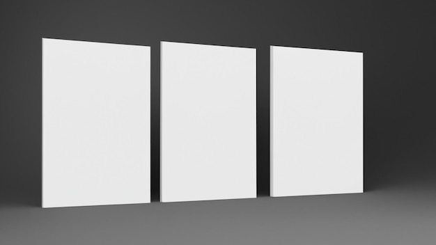 Uma fileira de caixas quadradas brancas em branco com um fundo escuro.