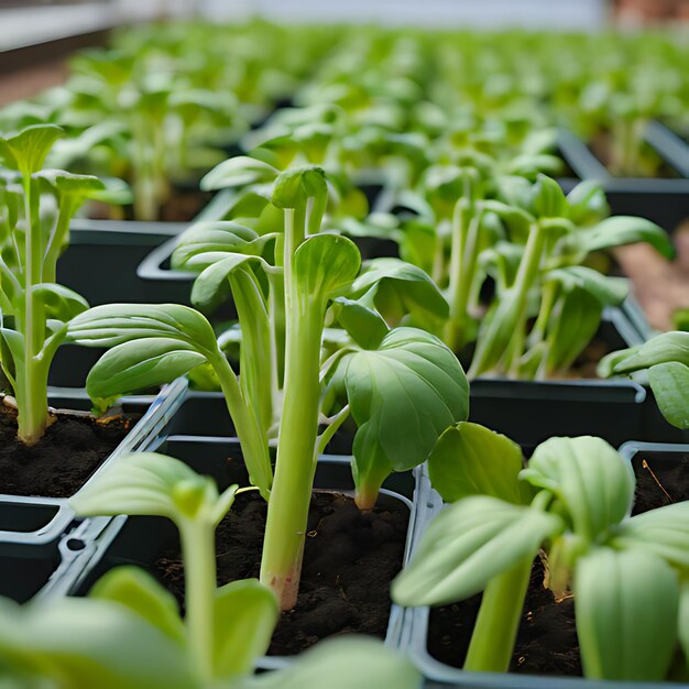 uma fileira de plantas com as palavras "primavera" sobre elas