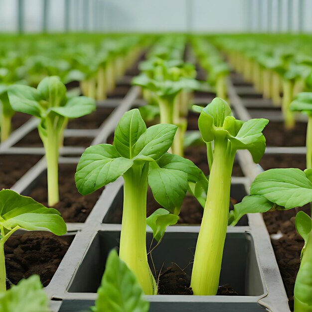 uma fileira de plantas verdes com as palavras "primavera" sobre elas