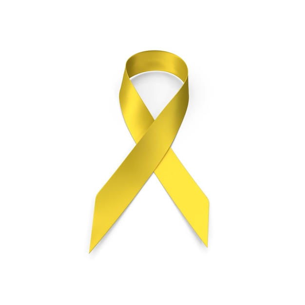 Foto uma fita 3d realista na cor branca para aumentar a conscientização sobre a prevenção do câncer