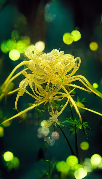 Uma flor amarela com a palavra ouro nela