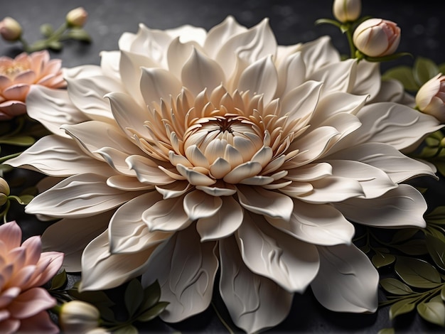 Uma flor bonita imagem de flor hiper realista papel de parede hd completa de alta resolução