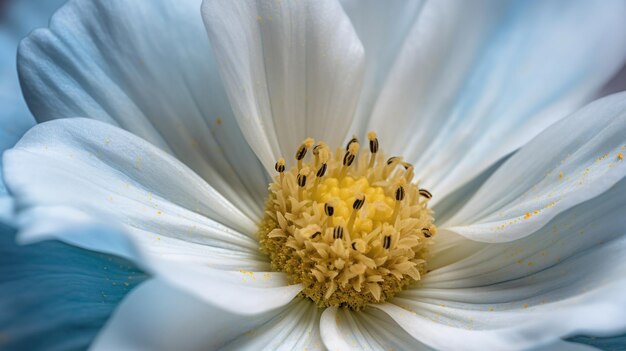 Uma flor com um centro branco