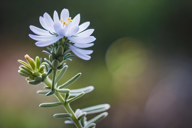 Foto uma flor com um fundo desfocado