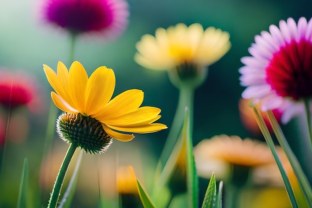 uma flor com uma flor roxa no meio.