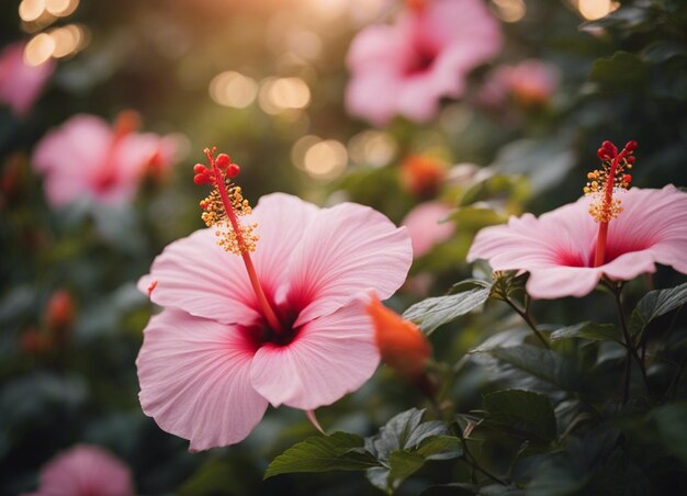 Foto uma flor de hibisco