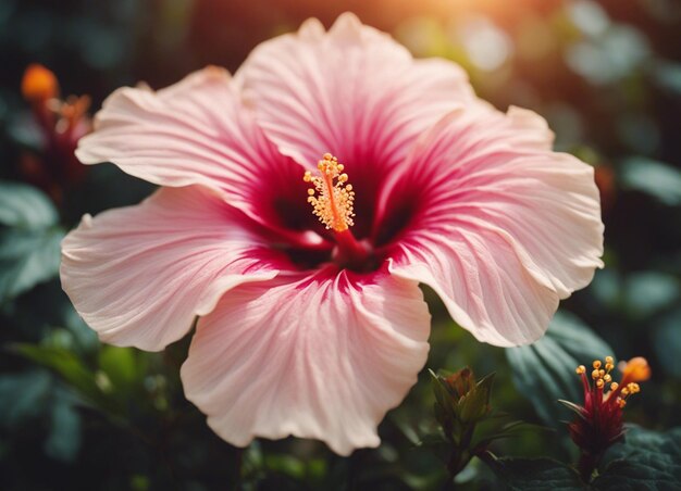 Foto uma flor de hibisco