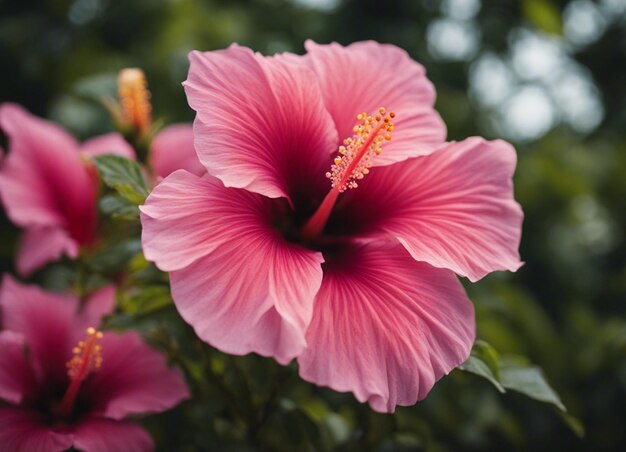 Uma flor de hibisco