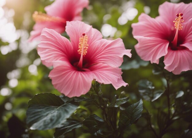 Foto uma flor de hibisco