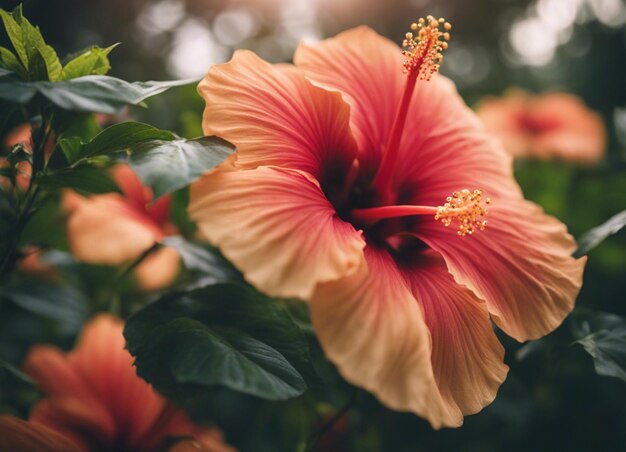 Uma flor de hibisco