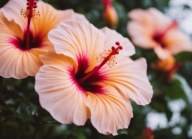 Uma flor de hibisco