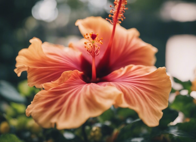 Uma flor de hibisco