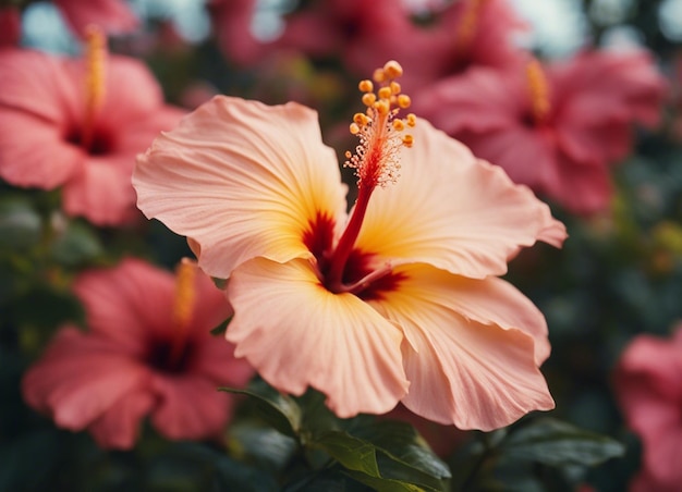 Uma flor de hibisco