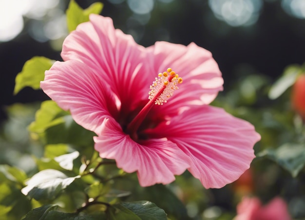 Uma flor de hibisco