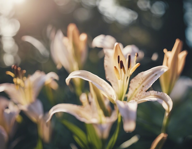 Foto uma flor de lírio branca