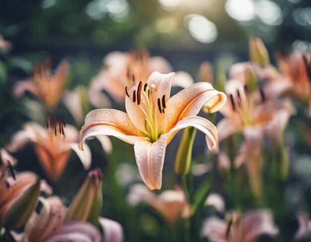 Uma flor de lírio branca