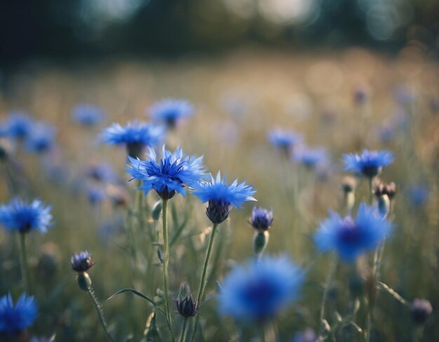 Foto uma flor de milho azul