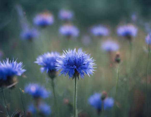 Foto uma flor de milho azul