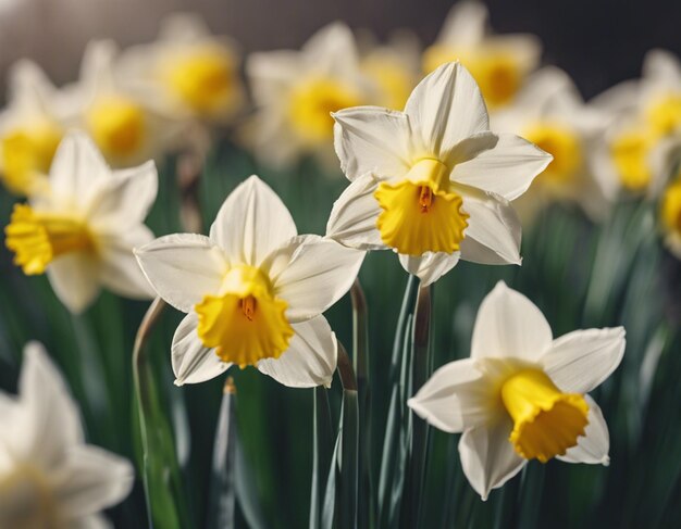 Uma flor de narcisos brancos