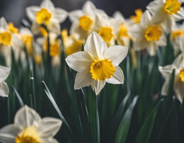 Uma flor de narcisos brancos