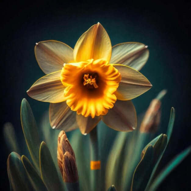 Uma flor de narcisos incrível e cativante
