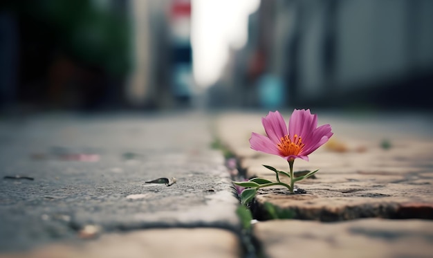 Uma flor na rua