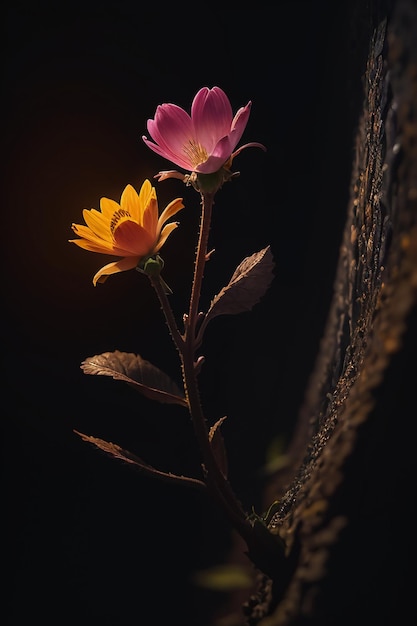 Uma flor no escuro