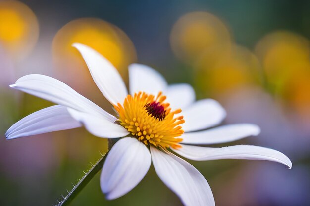 Foto uma flor no sol da manhã