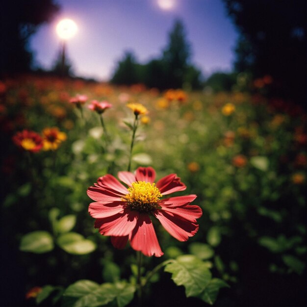 uma flor no vale ângulo reto holga fotografia câmera analógica lofi detalhado c