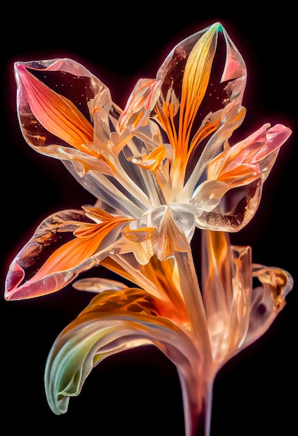 Uma flor que é feita pelo artista.