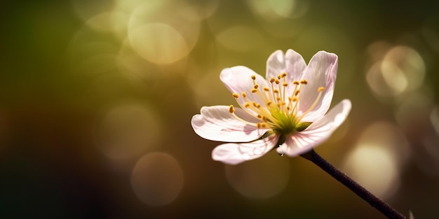 Uma flor que está na luz do sol